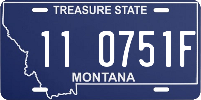 MT license plate 110751F