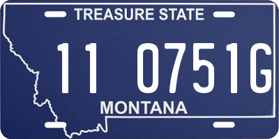 MT license plate 110751G