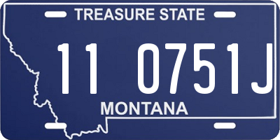 MT license plate 110751J