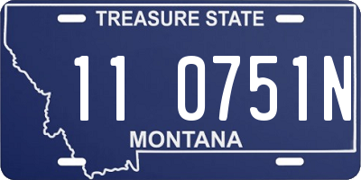 MT license plate 110751N