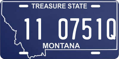 MT license plate 110751Q