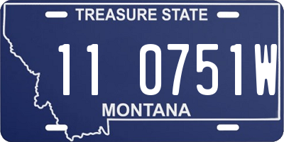 MT license plate 110751W