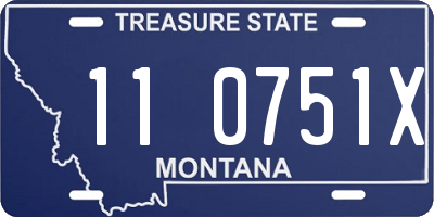 MT license plate 110751X
