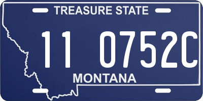 MT license plate 110752C