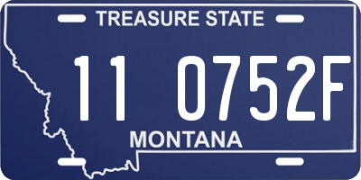 MT license plate 110752F