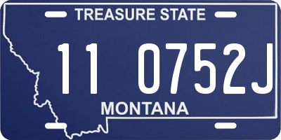 MT license plate 110752J