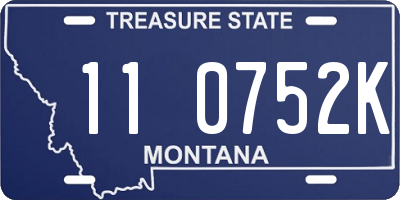 MT license plate 110752K