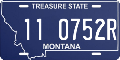 MT license plate 110752R