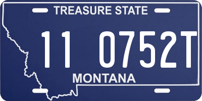 MT license plate 110752T