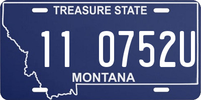 MT license plate 110752U