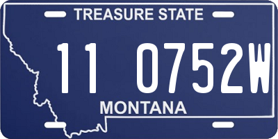 MT license plate 110752W