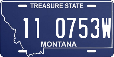 MT license plate 110753W