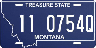 MT license plate 110754Q