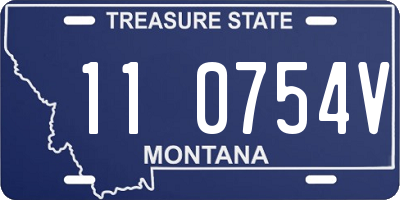 MT license plate 110754V