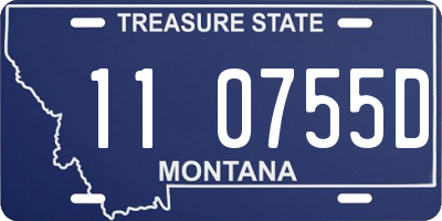 MT license plate 110755D