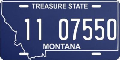MT license plate 110755O