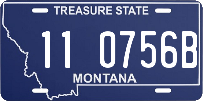 MT license plate 110756B