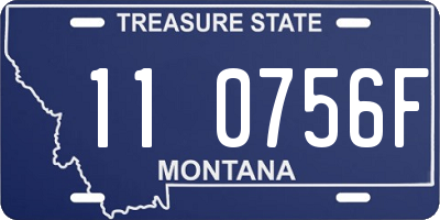 MT license plate 110756F