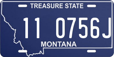 MT license plate 110756J