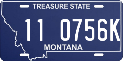 MT license plate 110756K