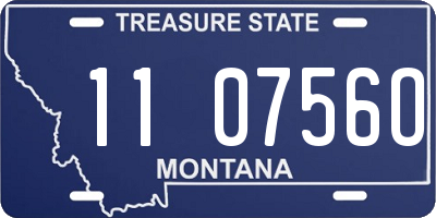 MT license plate 110756O