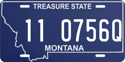 MT license plate 110756Q