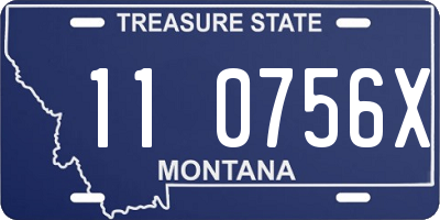 MT license plate 110756X