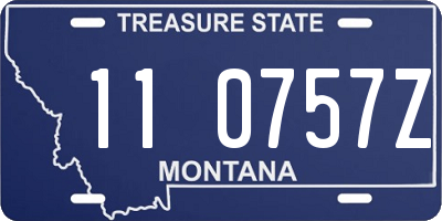 MT license plate 110757Z