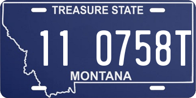 MT license plate 110758T