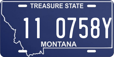 MT license plate 110758Y
