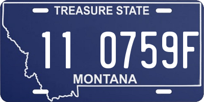 MT license plate 110759F