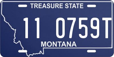 MT license plate 110759T