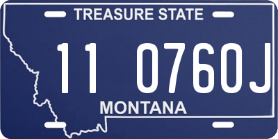 MT license plate 110760J