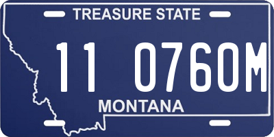 MT license plate 110760M