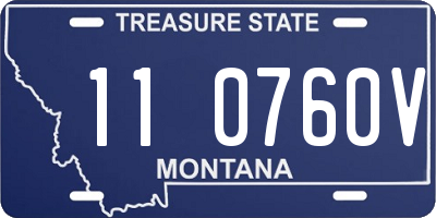 MT license plate 110760V