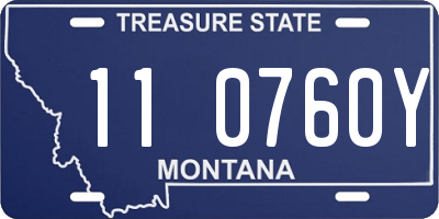 MT license plate 110760Y