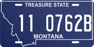 MT license plate 110762B