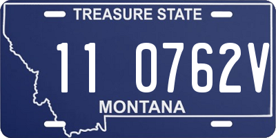 MT license plate 110762V