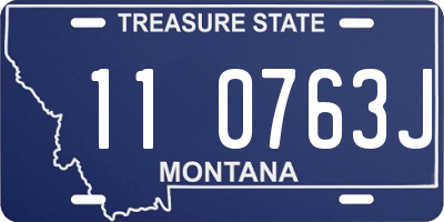 MT license plate 110763J