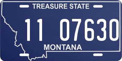 MT license plate 110763O