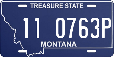 MT license plate 110763P