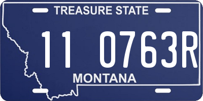 MT license plate 110763R