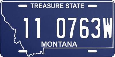 MT license plate 110763W