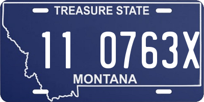 MT license plate 110763X