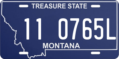 MT license plate 110765L