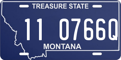 MT license plate 110766Q