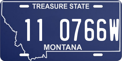 MT license plate 110766W