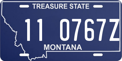 MT license plate 110767Z