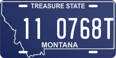 MT license plate 110768T