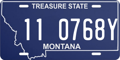MT license plate 110768Y
